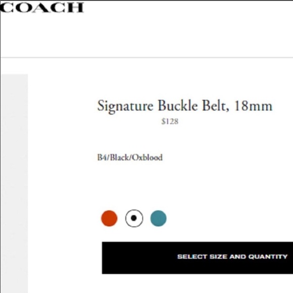 NEW!! *COACH SIGNATURE BUCKLE BELT, 18MM - Picture 2 of 3